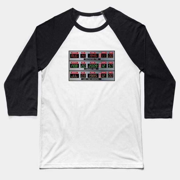 Time Circuits Baseball T-Shirt by mpflies2